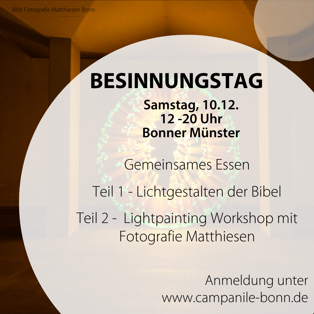 Programm Besinnungstag (c) Bild: Fotografie Matthiesen Bonn Programm Besinnungstag
