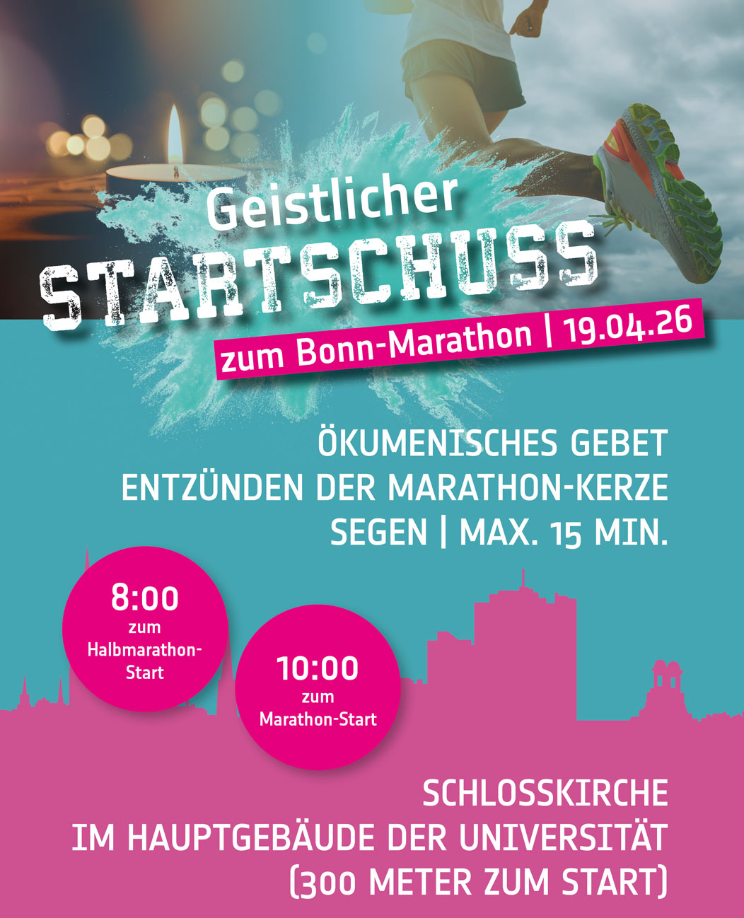 Geistlicher Startschuss zum Bonn Marathon 2026
