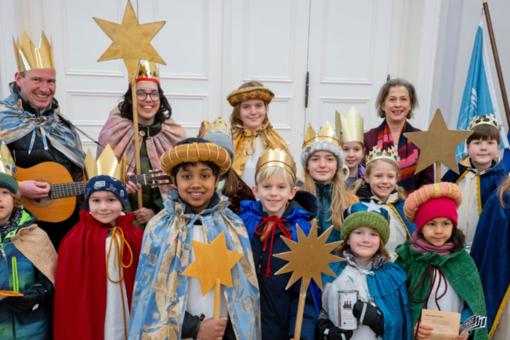 Sternsinger-Besuch im Alten Rathaus Bonn 2026