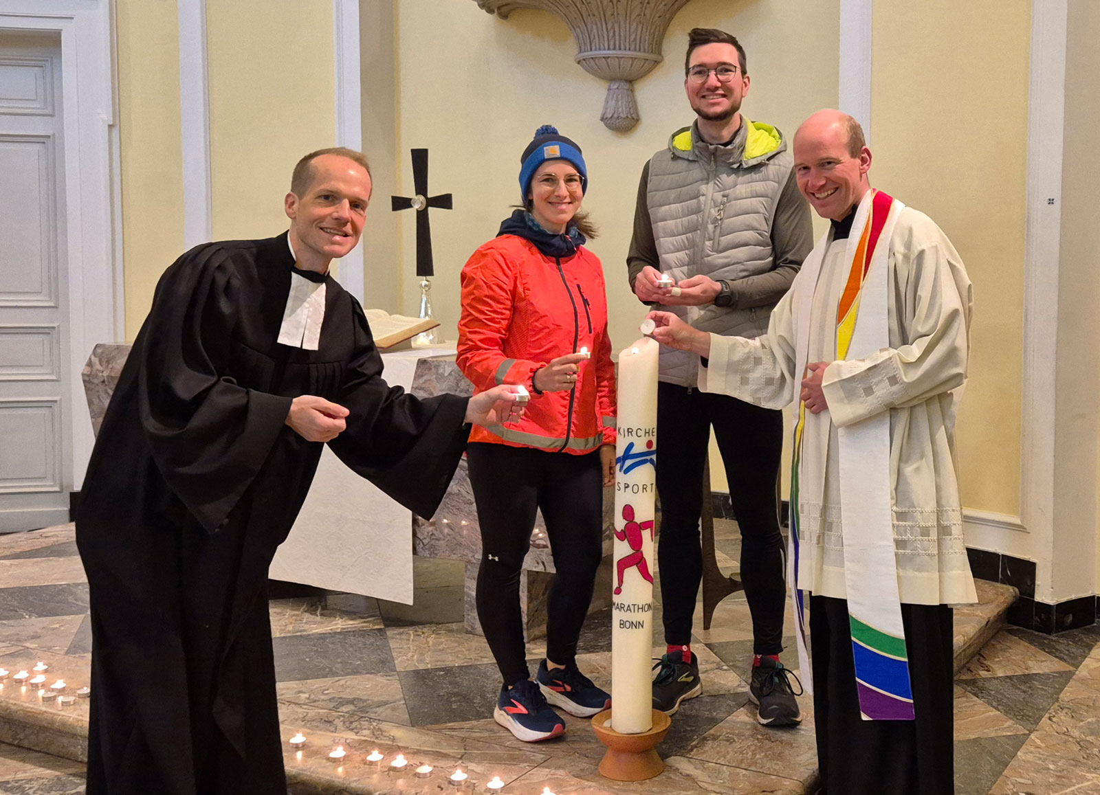 Gottesdienst mit Läufern