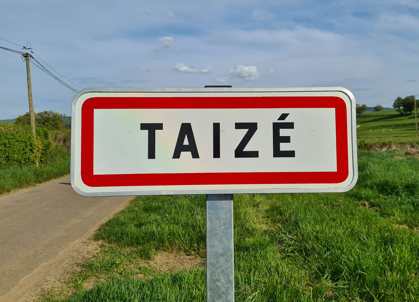 Ortsschild Taizé