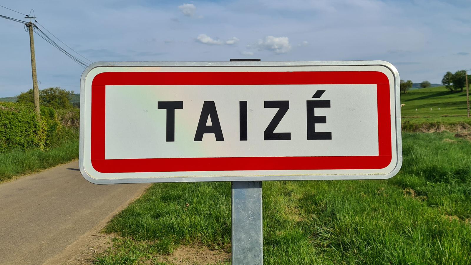 Ortsschild Taizé