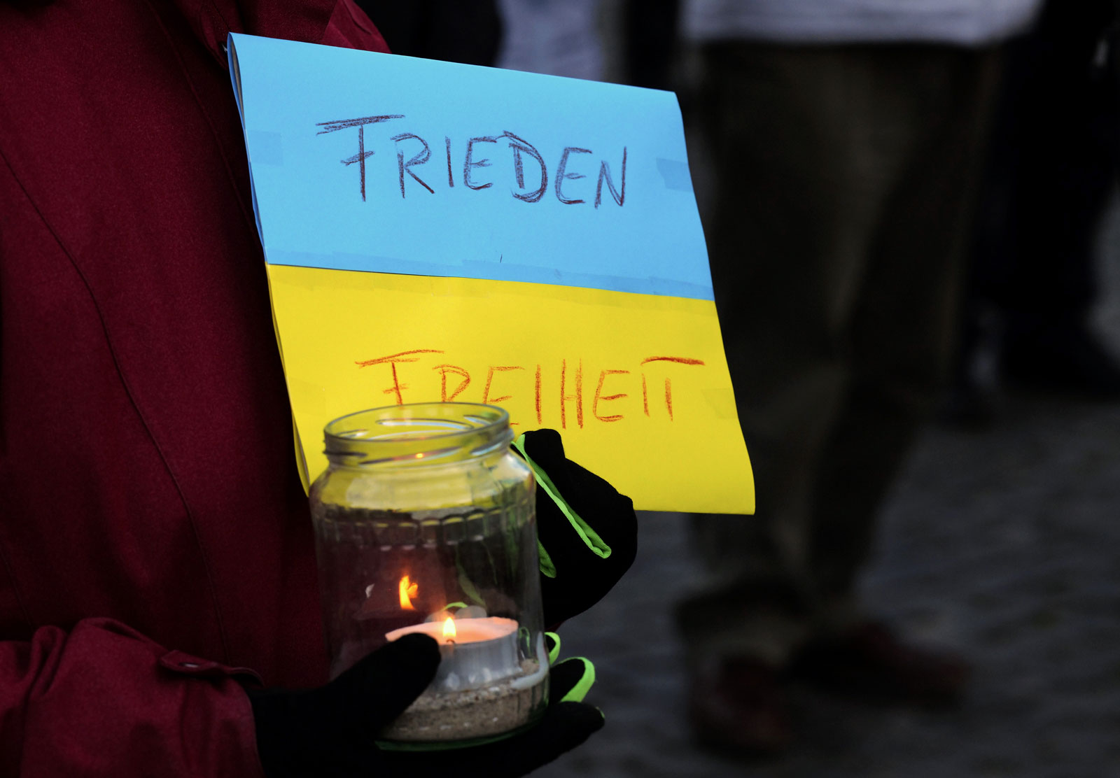 Ukraine-Flagge für den Frieden