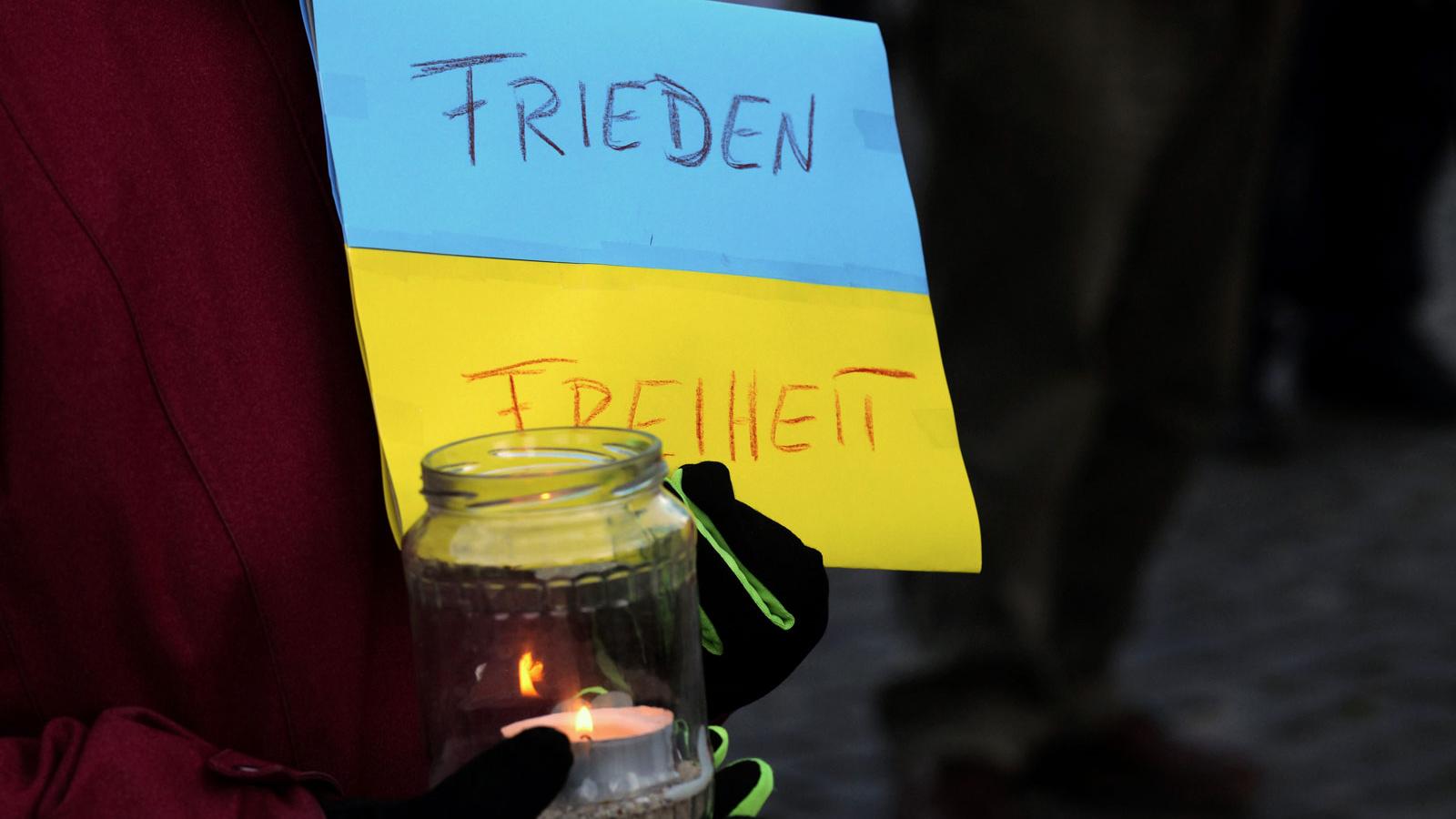 Ukraine-Flagge für den Frieden